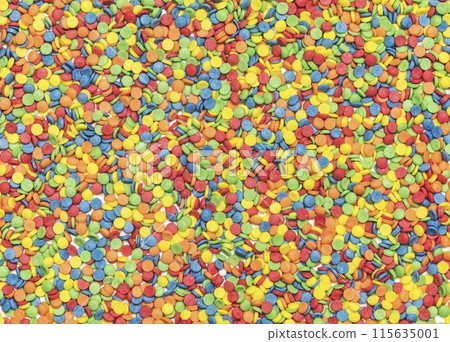 Background, texture. Colored confectionery, decorative topping over the entire surface of the frame Background, texture. Colored confectionery, decorative topping over the entire surface of the frame 115635001