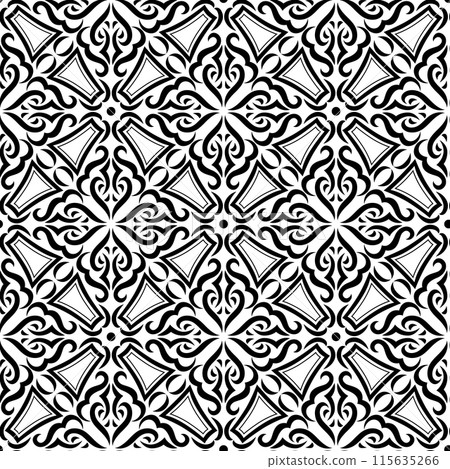 Arabic ceramic tile pattern. Traditional eastern decorative talavera. 115635266