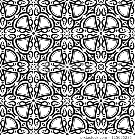 Arabic ceramic tile pattern. Traditional eastern decorative talavera. 115635285