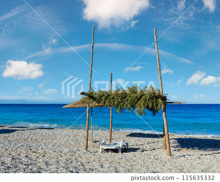 Summer morning beach (Albania). 115635332