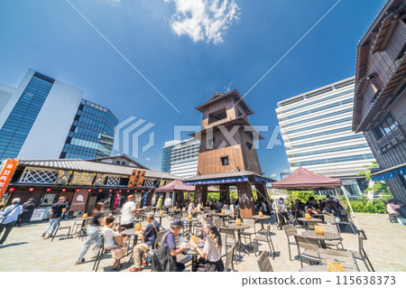 "Tokyo" Toyosu bustling with tourists, a scene packed with visitors 115638373