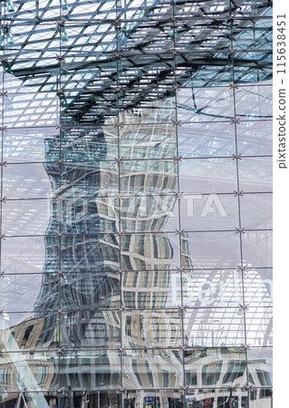 View of modern office building at Berlin Central Station View of modern office building at Berlin Central Station 115638451