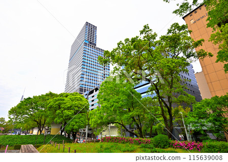 [愛知縣]名古屋市容-初夏的久屋大通公園和中日大廈 115639008