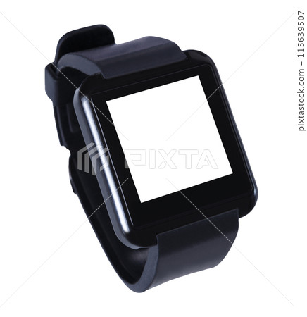 Wireless smart watch on transparent background with transparent screen, png Wireless smart watch on transparent background with transparent screen, png 115639507