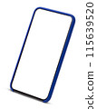 Studio shot of Smartphone with blank white screen for Infographic, Business, App, png Studio shot of Smartphone with blank white screen for Infographic, Business, App, png 115639520
