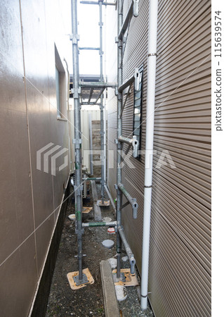 Scaffolding work Scaffolding work 115639574