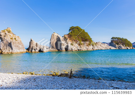 岩手縣宮古市、三陸的壯麗景色、淨土濱海灘 115639983