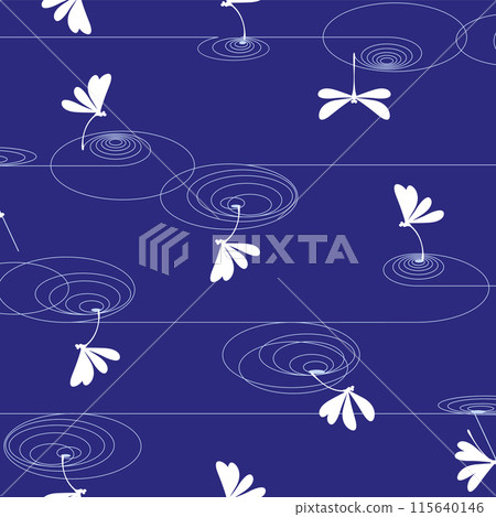 水邊蜻蜓的簡單插畫， 115640146