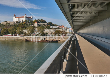 Castle of Bratislava, Slovakia, view from bridge 115640644