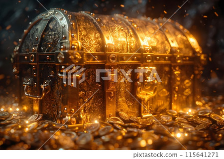 裝滿寶藏的寶箱 3 AI 生成圖像 115641271