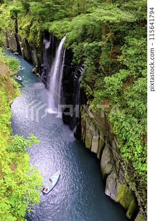 Fresh greenery and Manai Falls (vertical) 2 Fresh greenery and Manai Falls (vertical) 2 115641794