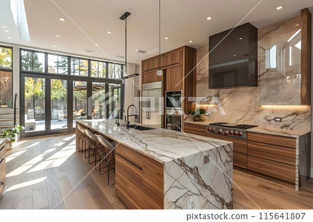 Bright and modern kitchen 4 - AI-generated image Bright and modern kitchen 4 - AI-generated image 115641807