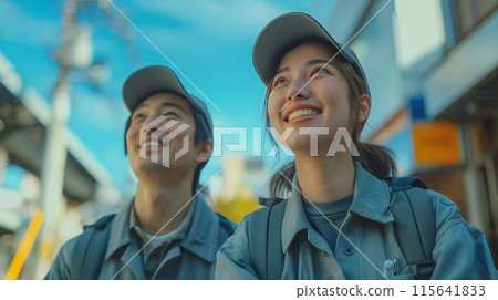 Worker's man and woman Worker's man and woman 115641833