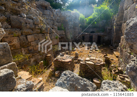 Remains of bath complex in Lycian city Faselis Remains of bath complex in Lycian city Faselis 115641885