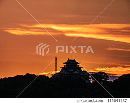 小牧山城日出時的景色 115641887