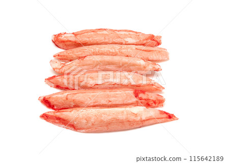 蟹肉棒（魚醬製品）[白色背景，剪貼畫] 115642189
