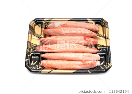 蟹肉棒（魚醬製品）[白色背景，剪貼畫] 115642194