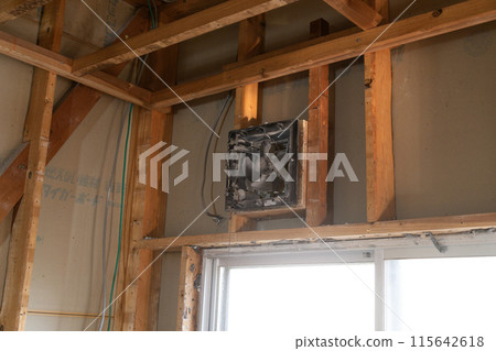 Wooden house renovation 115642618