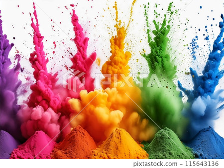 與爆炸的彩色粒子的抽象背景 115643136