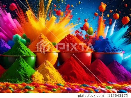 與爆炸的彩色粒子的抽象背景 115643175