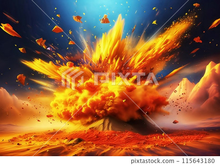 與爆炸的彩色粒子的抽象背景 115643180