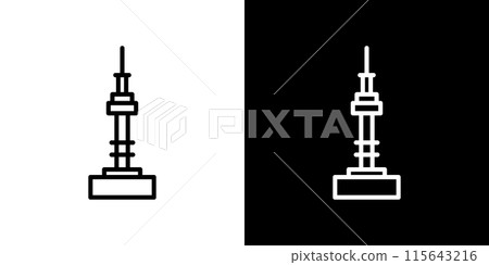 簡單的 N 首爾塔線圖標 115643216