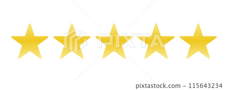 簡單的金色五星標記 115643234