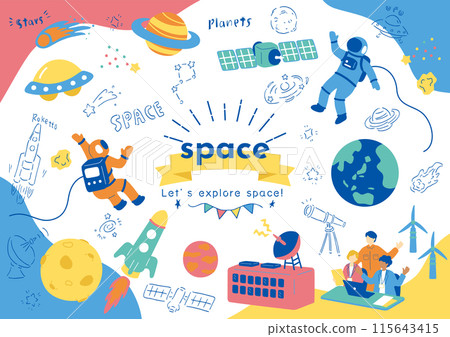 Space-related illustration collection 115643415