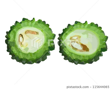 2 slices of bitter melon 2 slices of bitter melon 115644065