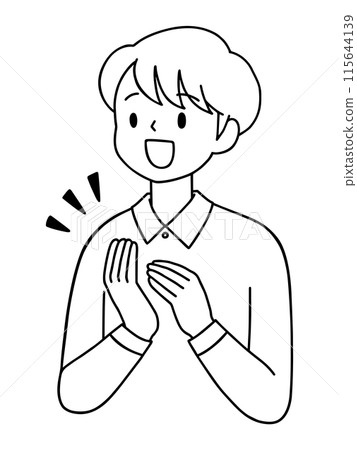 一個人鼓掌/畫線 一個人鼓掌/畫線 115644139