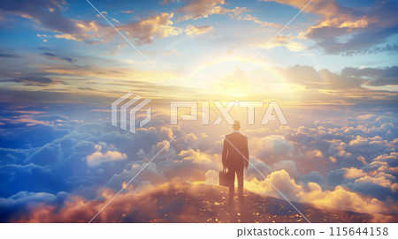 迷失在夢想世界AI圖像中的男商人 115644158