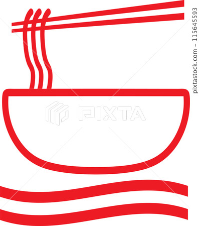 The Noodles logo or icon for food concept. The Noodles logo or icon for food concept. 115645593
