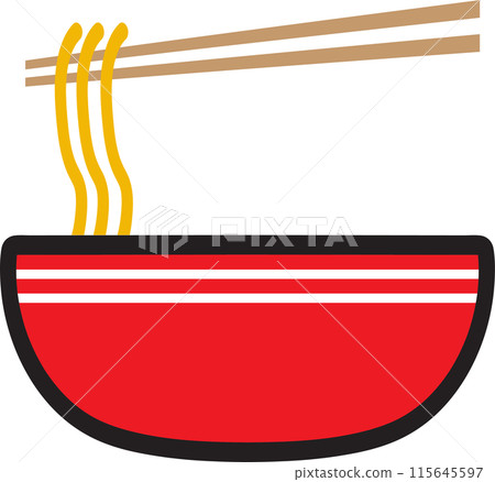 The Noodles logo or icon for food concept. 115645597
