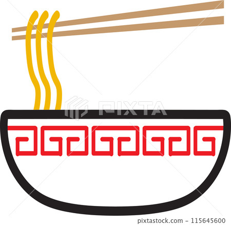 The Noodles logo or icon for food concept. 115645600