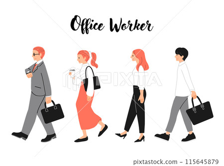 Illustration material of a business person commuting 115645879