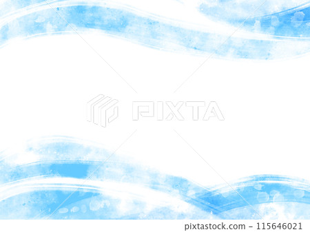 上下框波浪影像水彩2 上下框波浪影像水彩2 115646021