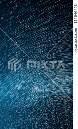 Hyperlapse Trails Of Stars. Bewitching Illusion Of Star Trails. Star And Meteoric Trails On Night Sky Background. Spin Of Unusual Amazing Stars Effect In Sky. , , 115646408