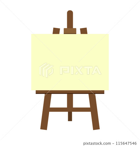 畫架上有畫布的插圖 115647546