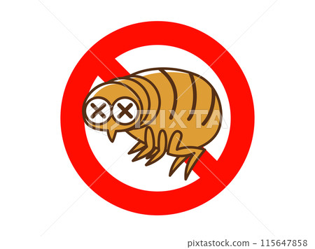 Pests_prohibited sign illustration_flea 115647858