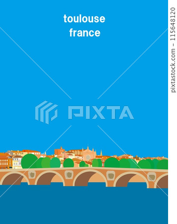 Toulouse, Pont Neuf, Garonne River, France 115648120