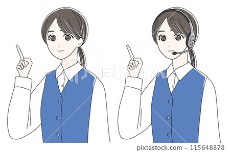 一群婦女指向方向 一群婦女指向方向 115648878