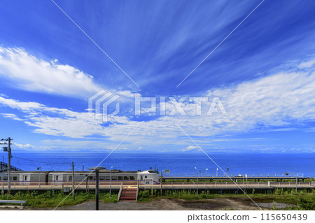 藍天白雲下的北船岡站 115650439