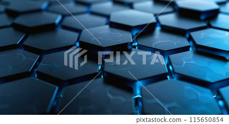 abstract background with hexagonal background and hexagonal pattern with blue lighting, smooth texture, minimalist design, dark tones, modern look abstract background with hexagonal background and hexagonal pattern with blue lighting, smooth texture, minimalist design, dark tones, modern look 115650854