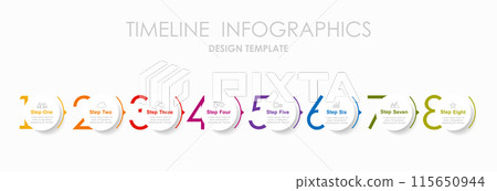 Infographic design template with place for your data. Vector illustration. 115650944