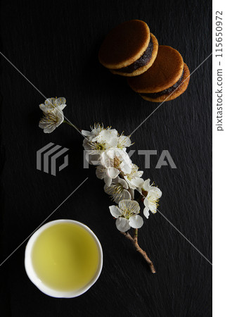 Japanese sweets and Green tea Japanese sweets and Green tea 115650972