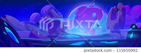 Purple alien planet surface Purple alien planet surface 115650992