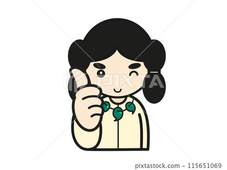 Yayoi man making an OK pose 115651069