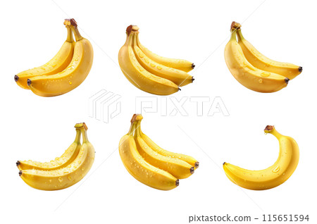 Banana Collection Bundle Set Isolated on a transparent background 115651594