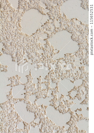 Fresh concrete wall in the construction site, gray wall with cement floor, construction background renovation process, abstract 115652531