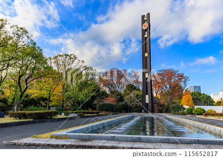Clock tower of the separation of powers in the front yard of the National Diet, Nagatacho, Chiyoda Ward, Tokyo Clock tower of the separation of powers in the front yard of the National Diet, Nagatacho, Chiyoda Ward, Tokyo 115652817
